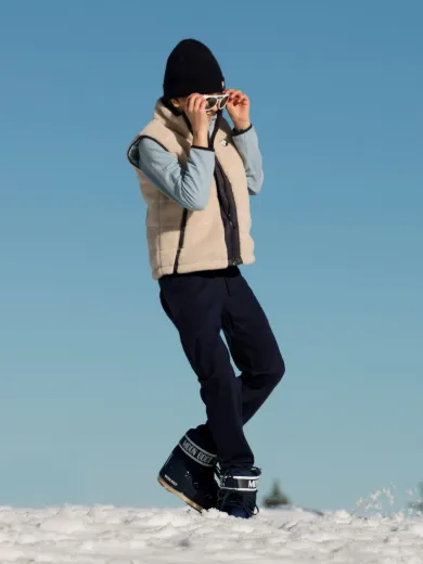 Bilde av WoolLand WL - Nusfjord vest kids Beige